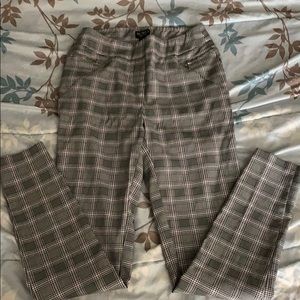 High Waisted plaid dress pants